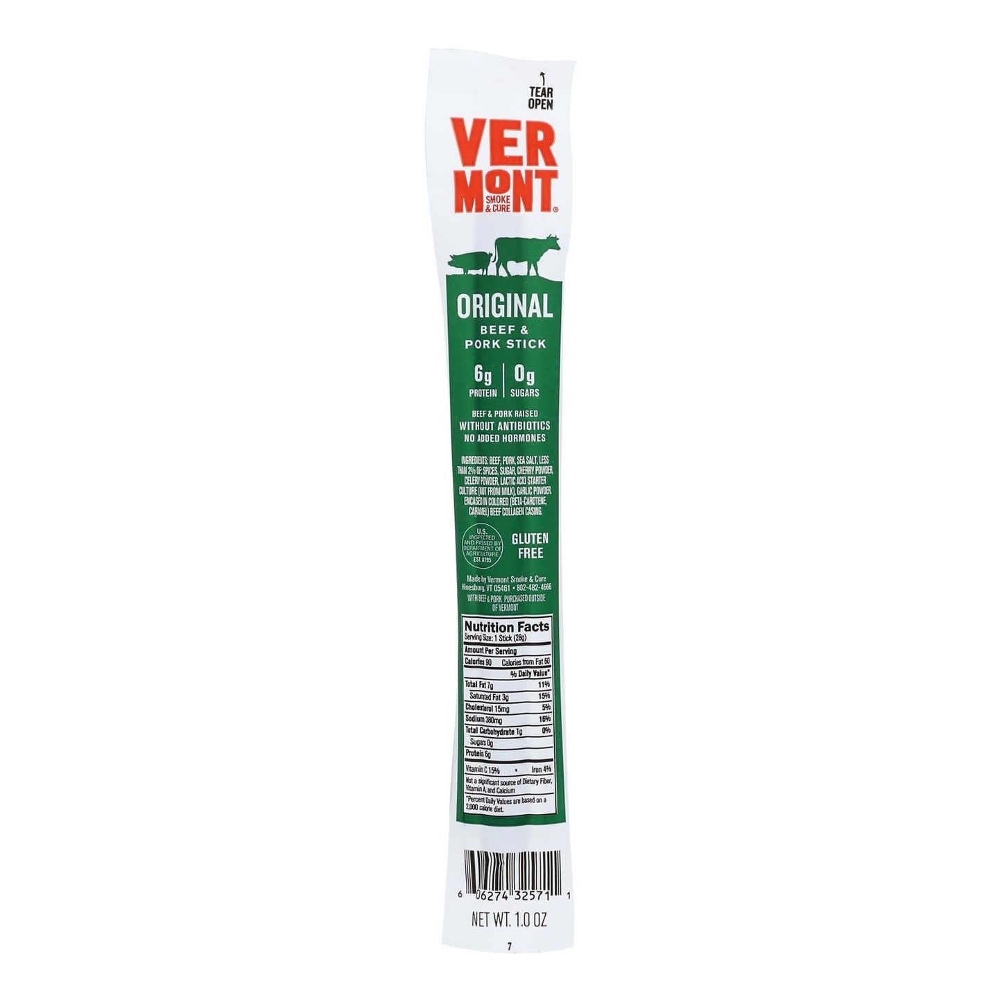 Vermont Smoke And Cure Realsticks - Cracked Pepper - 1 Oz - Case Of 24