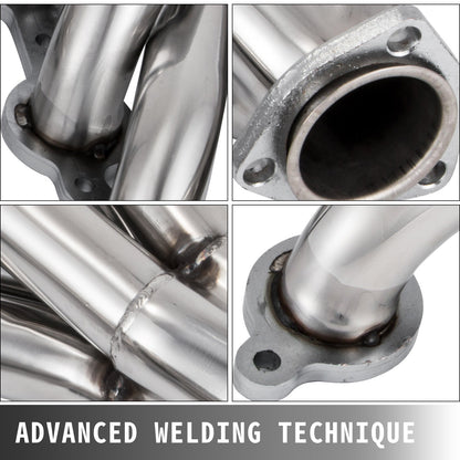 VEVOR Exhaust Header Set 1 Exhaust Turbo Headers, Stainless Steel Exhaust Manifold Headers, Shorty Engine Conversion LS Swap Exhaust Headers For Chevy LS1 LS2 LS3 LS6 LS10 SUV Truck Car