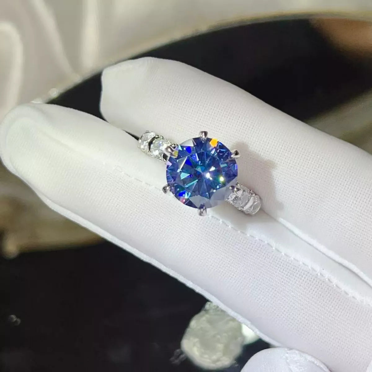 5 Carat Moissanite 6-Prong 925 Sterling Silver Ring