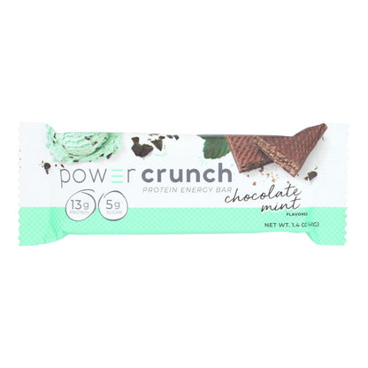 Power Crunch Protein Bars - Chocolate Mint Original - 40 grm - Case of 12