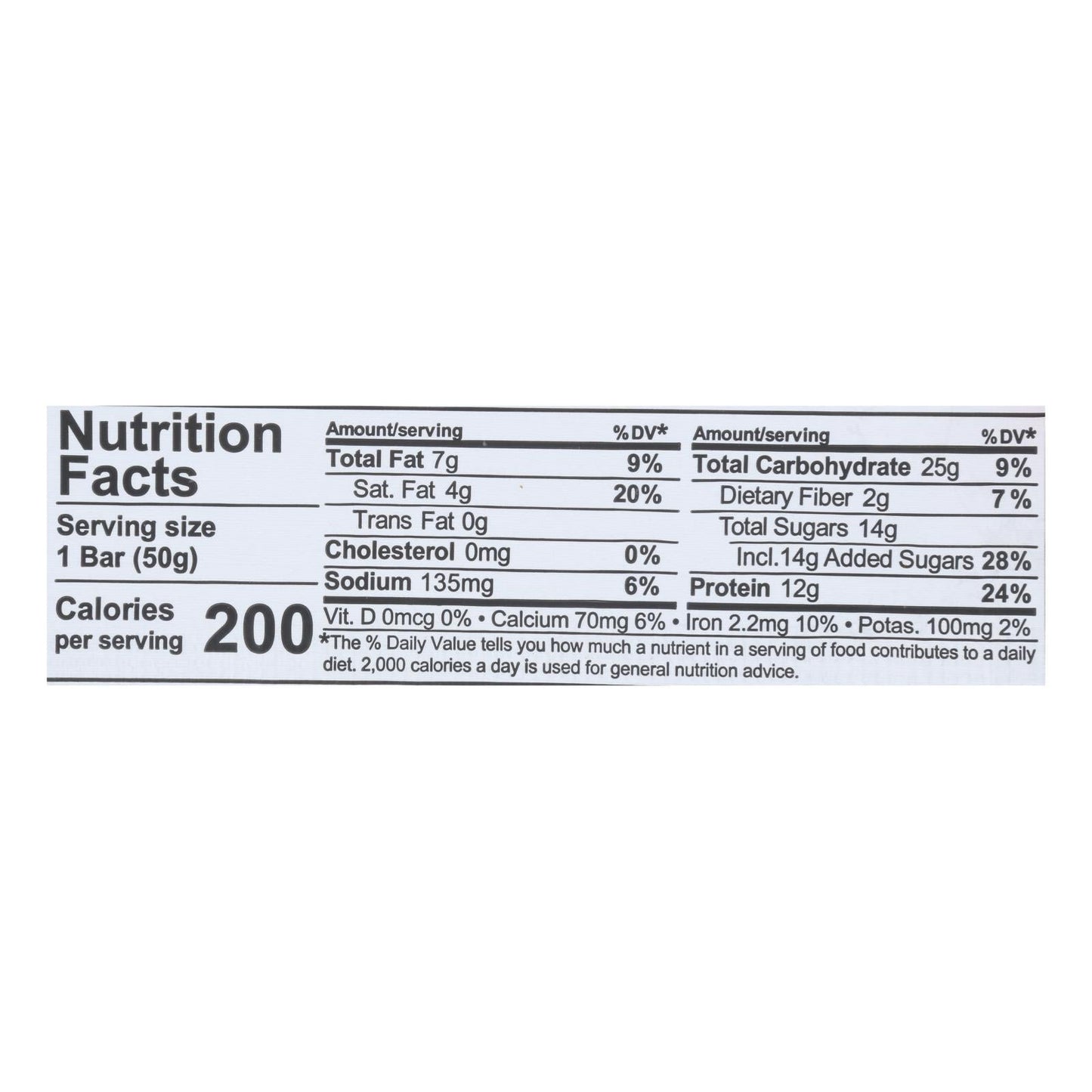 NuGo Dark Choc Chip Nutrition Bars - 50g, Pack of 12
