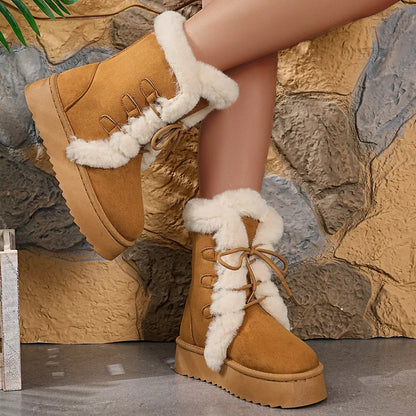 Round Toe Platform Boots