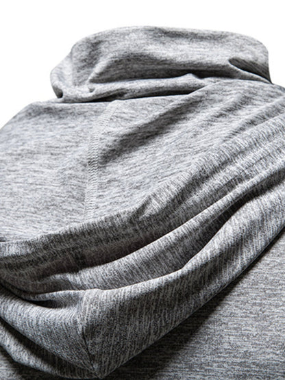 Men's Heathered Short Sleeve Hooded T-Shirt