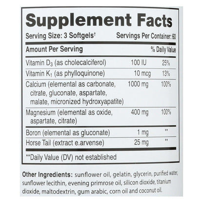 Phyto-therapy Liquid Calcium With Magnesium - 1000 Mg - 180 Softgels