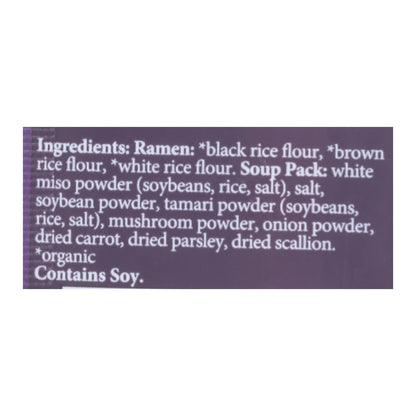 Lotus Foods Organic Forbidden Rice Ramen with Miso, 2.8oz, 10-Pack