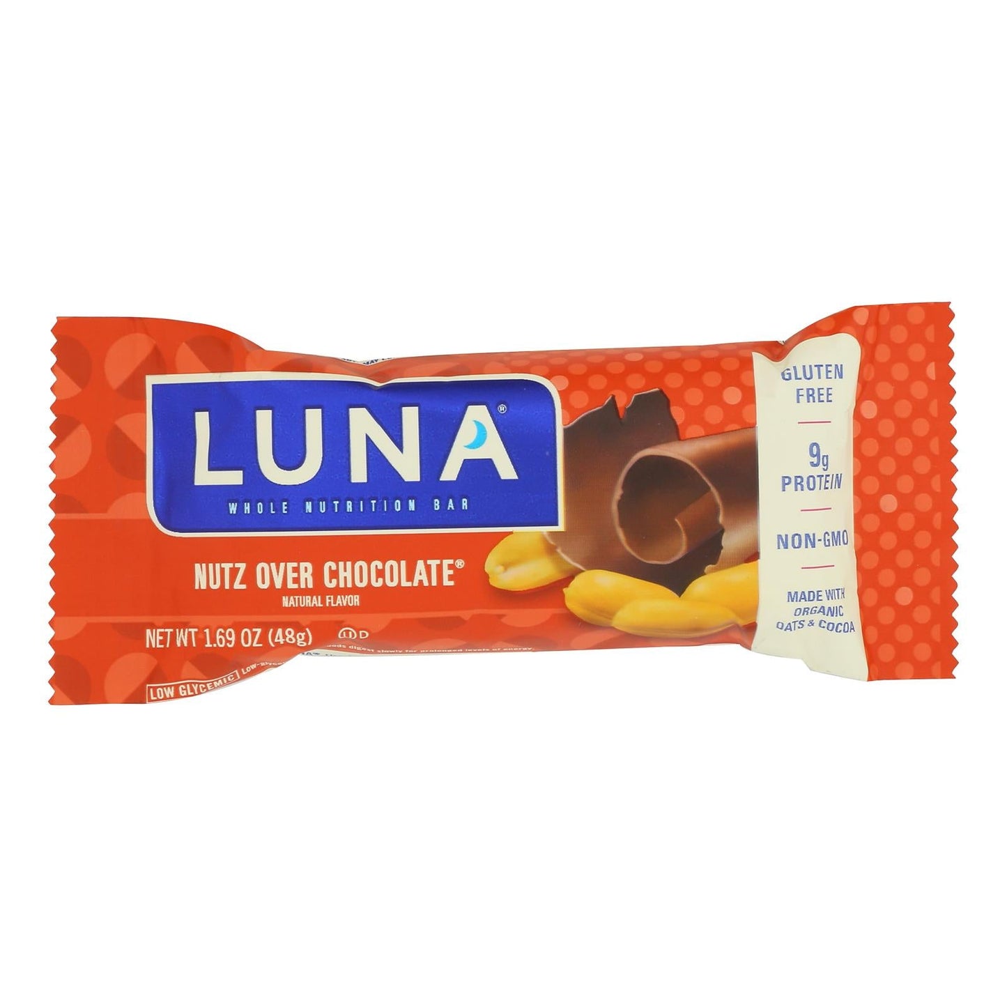 Luna Bar - Nuts Over Chocolate, Organic, 15 Pack, 1.69 oz