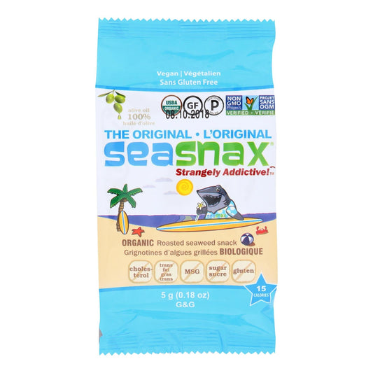 Seasnax Organic Original Roasted Seaweed - 24 Pack