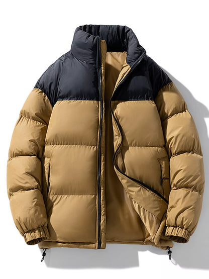 Men's Full Size Padded Zip Up Puffer Jacket Plus Size