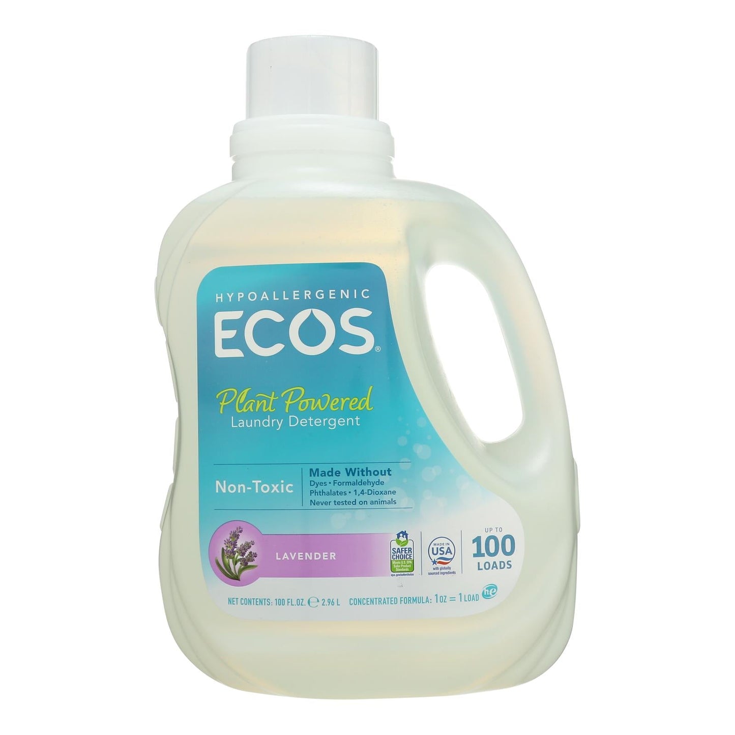 Ecos Ultra Natural Lavender Laundry Detergent 4x100 Fl Oz