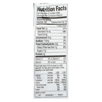 Newman's Own Organic Choc Chip Cookies, 7oz, Pack of 6