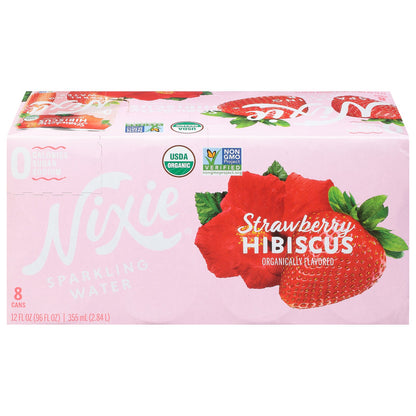 Nixie Sparkling Water - Straw Hibiscus, 3-Pack (8/12oz)