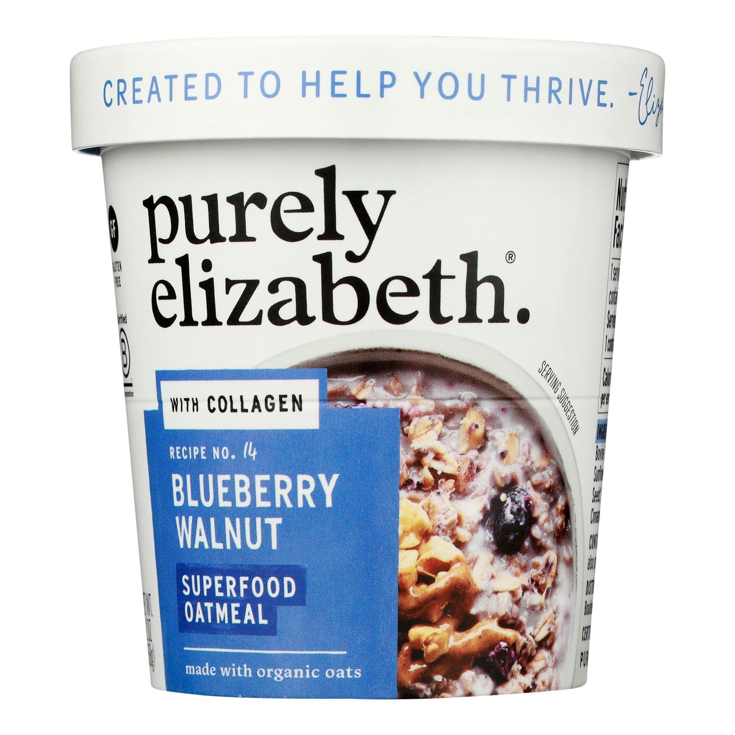 Purely Elizabeth Blueberry Walnut Protein Oat Cups 12-Pack