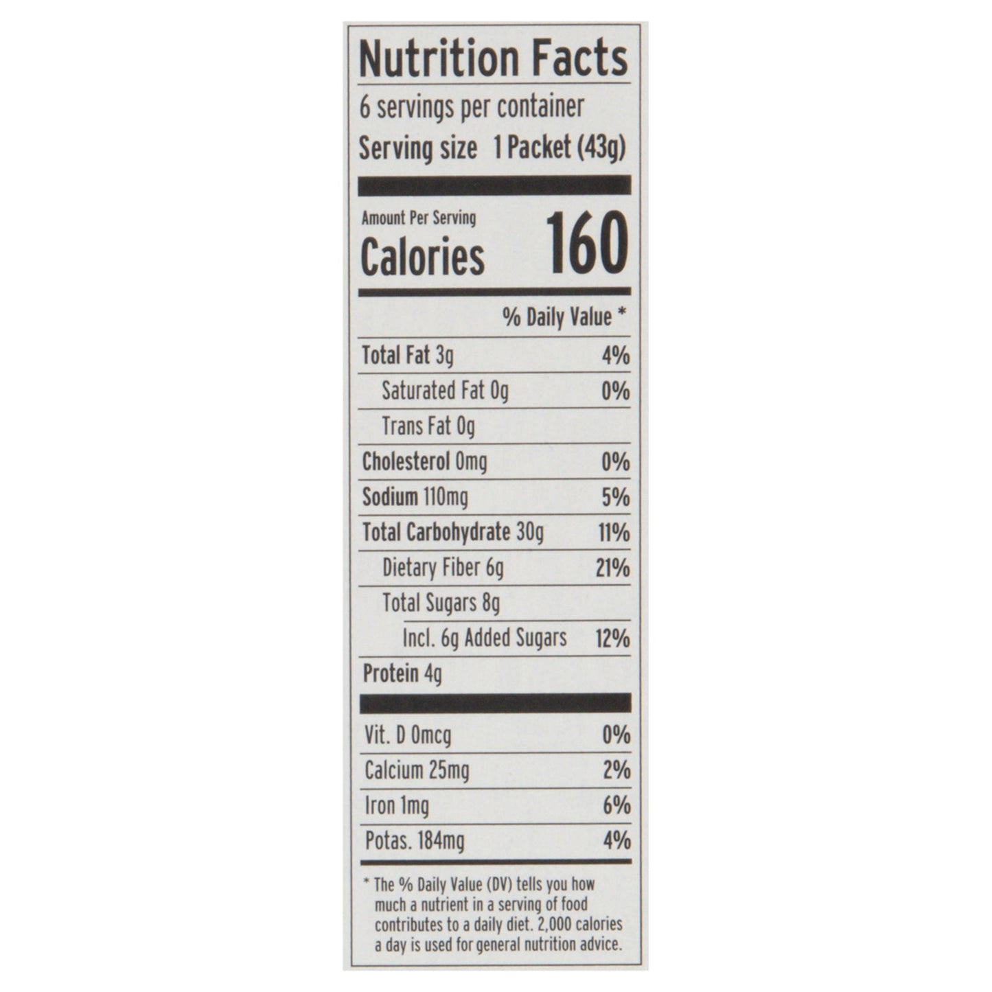 Purely Elizabeth Blueberry Oatmeal 6 Pack - 9.12 OZ Each