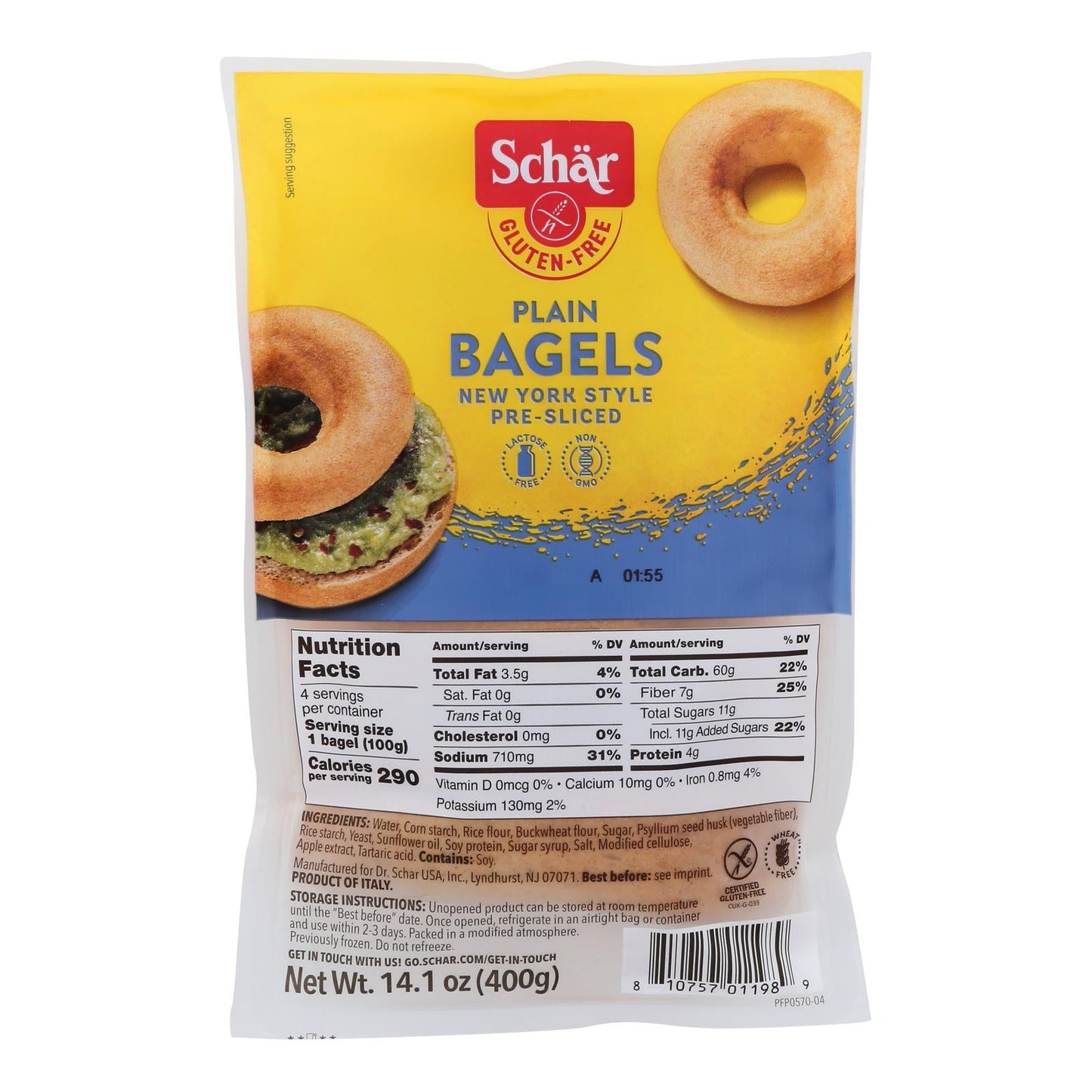 Schar - Bagel Plain - Case of 4 - 14.1 OZ