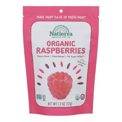 Natierra Freeze Dried - Raspberries - Case of 12 - 1.3 oz.