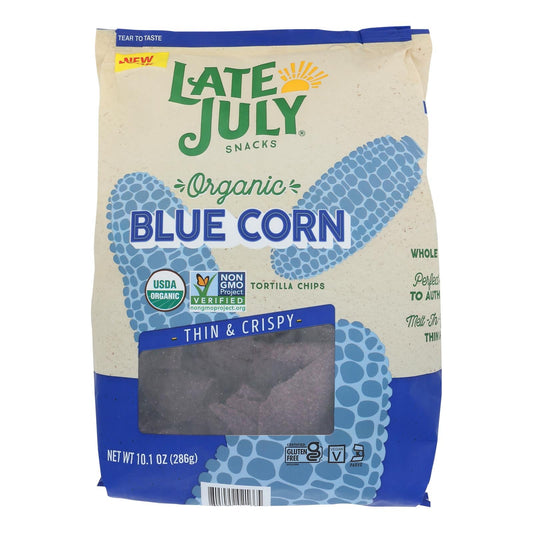 Late July Blue Sea Salt Tortilla Chips, 9-Pack, 10.1 Oz