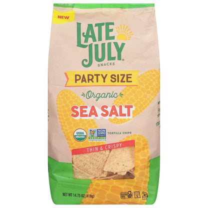 Late July Sea Salt Tortilla Chips - 9 Pack of 14.75 OZ