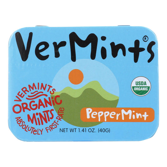 Vermints Peppermint Breath Mints, All Natural, 1.41 Oz, 6-Pack