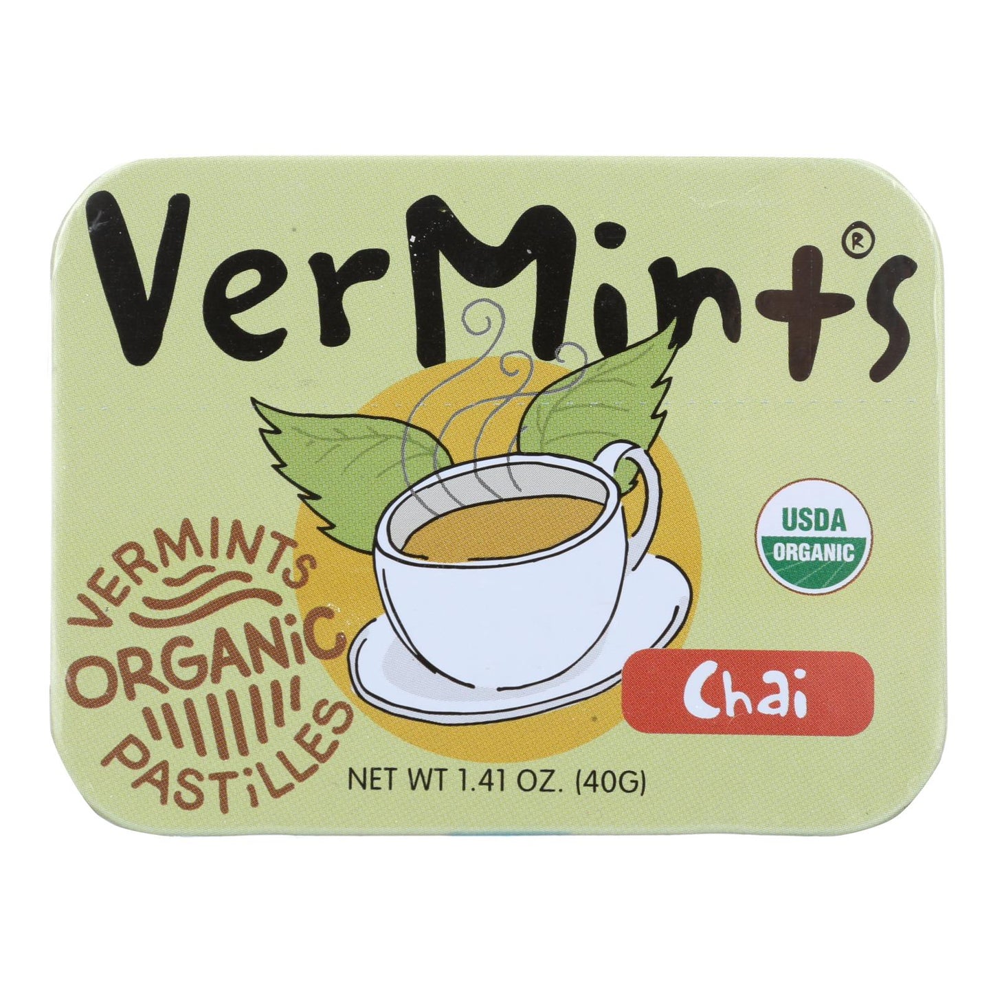Vermints Chai Pastilles - Natural 1.41 Oz, Pack of 6