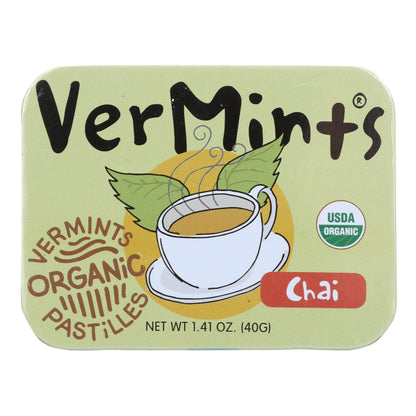 Vermints Chai Pastilles - Natural 1.41 Oz, Pack of 6