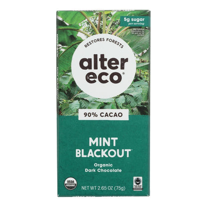 Alter Eco Dark Mint Crisp Chocolate - 12 Pack, 2.65 OZ Each
