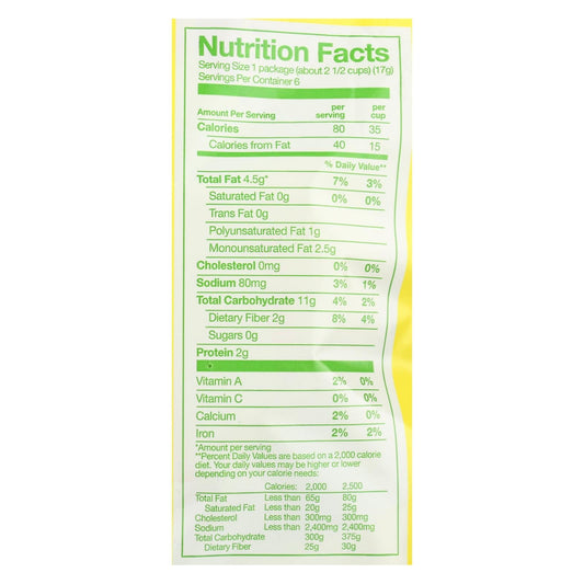 Boomchickapop Sea Salt Popcorn, 4-Pack, 6/.6 oz Bags