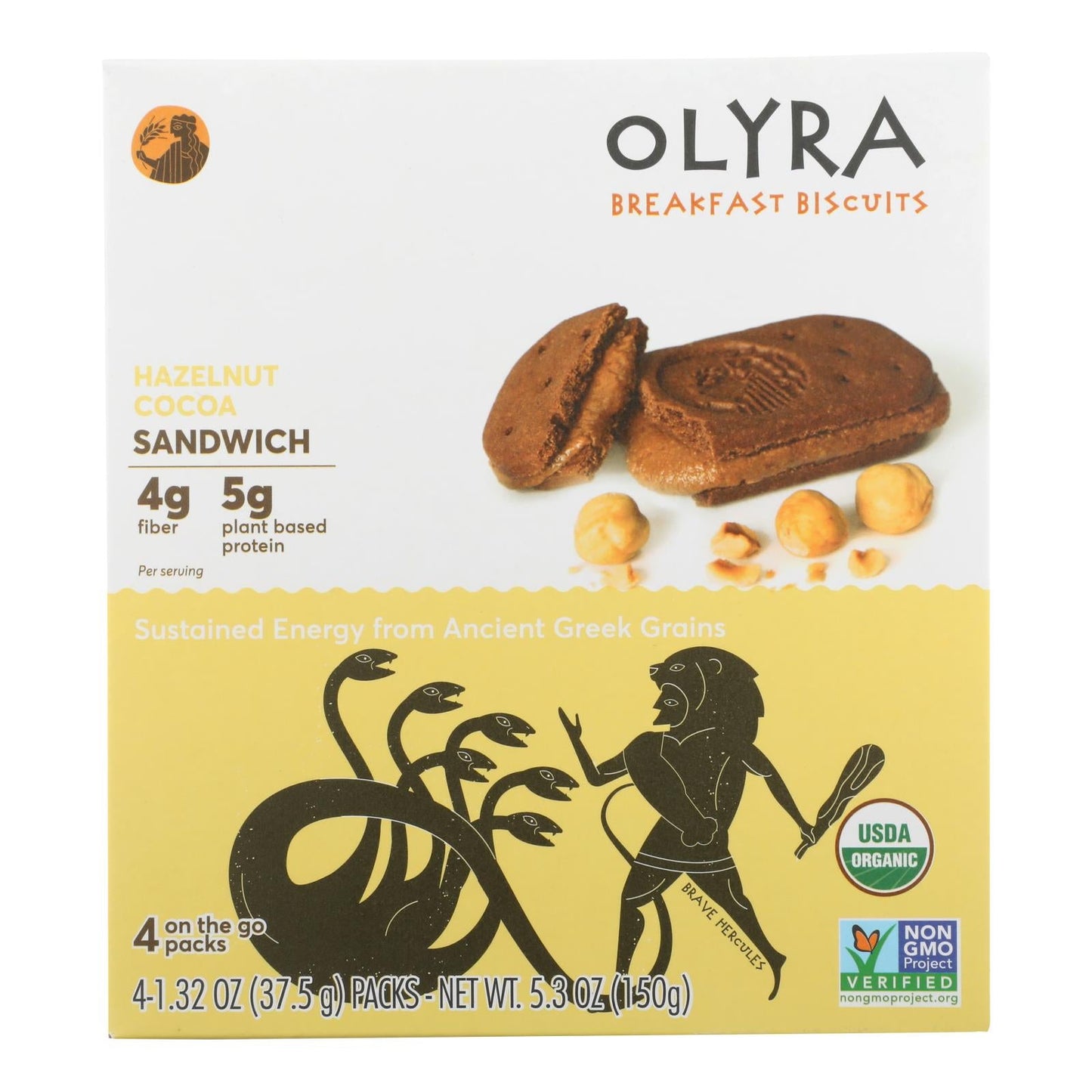Olyra Hazelnut Cocoa Breakfast Biscuits - 6 Pack, 5.3 Oz