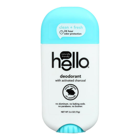Hello Products Charcoal Deodorant Clean Fresh - 2.6 Oz