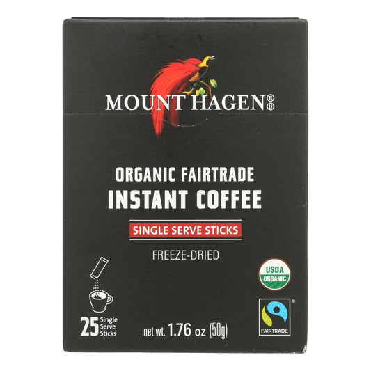 Mount Hagen Organic Instant Coffee Sticks, 25ct (Case of 8)