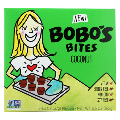 Bobo's Oat Bars - Oat Bites Coconut - Case of 6-5/1.3 oz