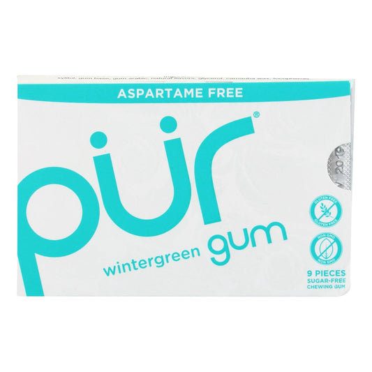 Pur Gum Wintergreen - Aspartame Free - 12 Pack