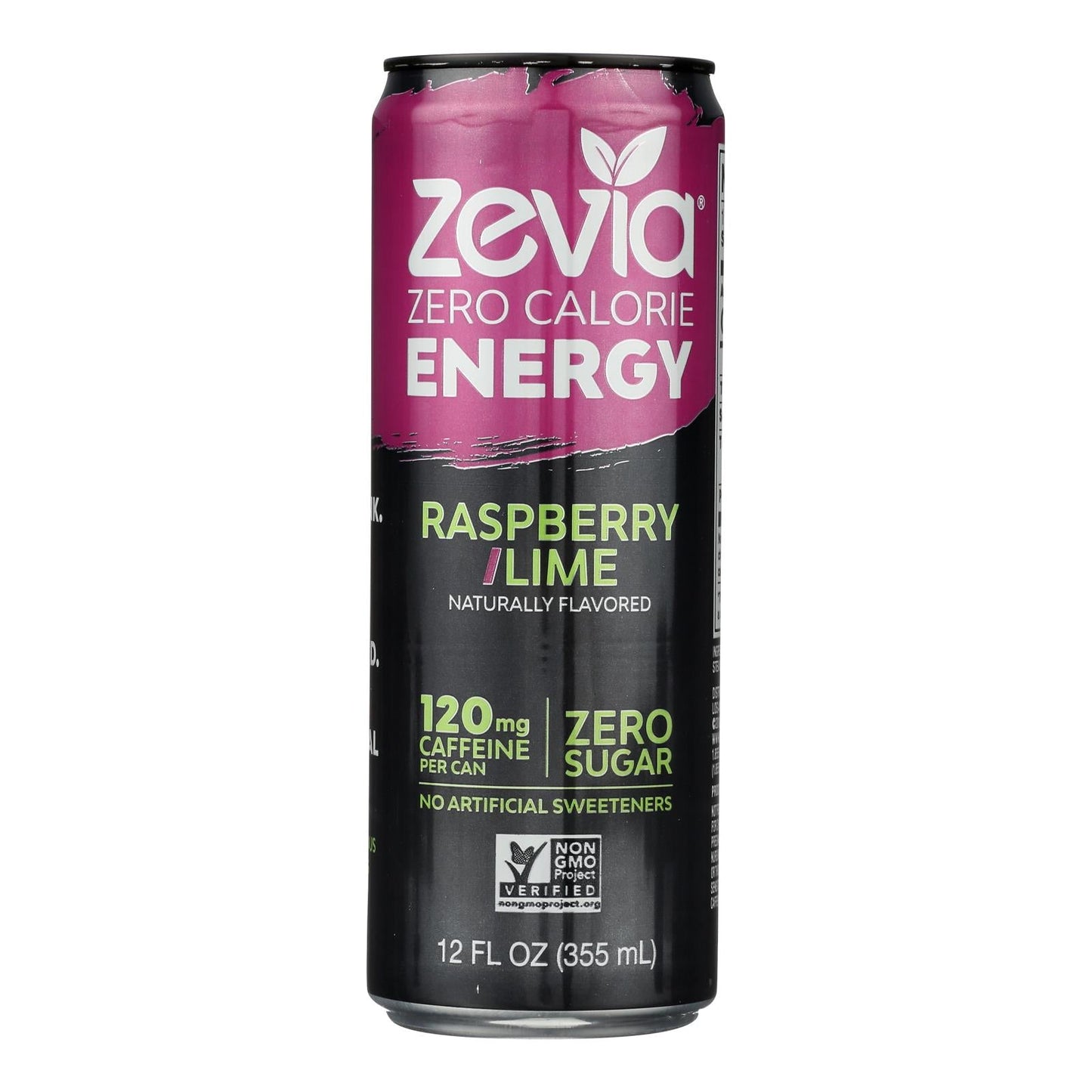 Zevia Raspberry Lime Energy Drink, 12 Pack, 12 fl oz