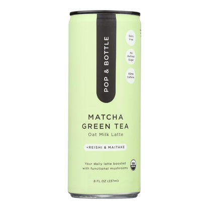 Pop & Bottle - Grn/tea Matcha Latte - Case Of 12-8 Fz
