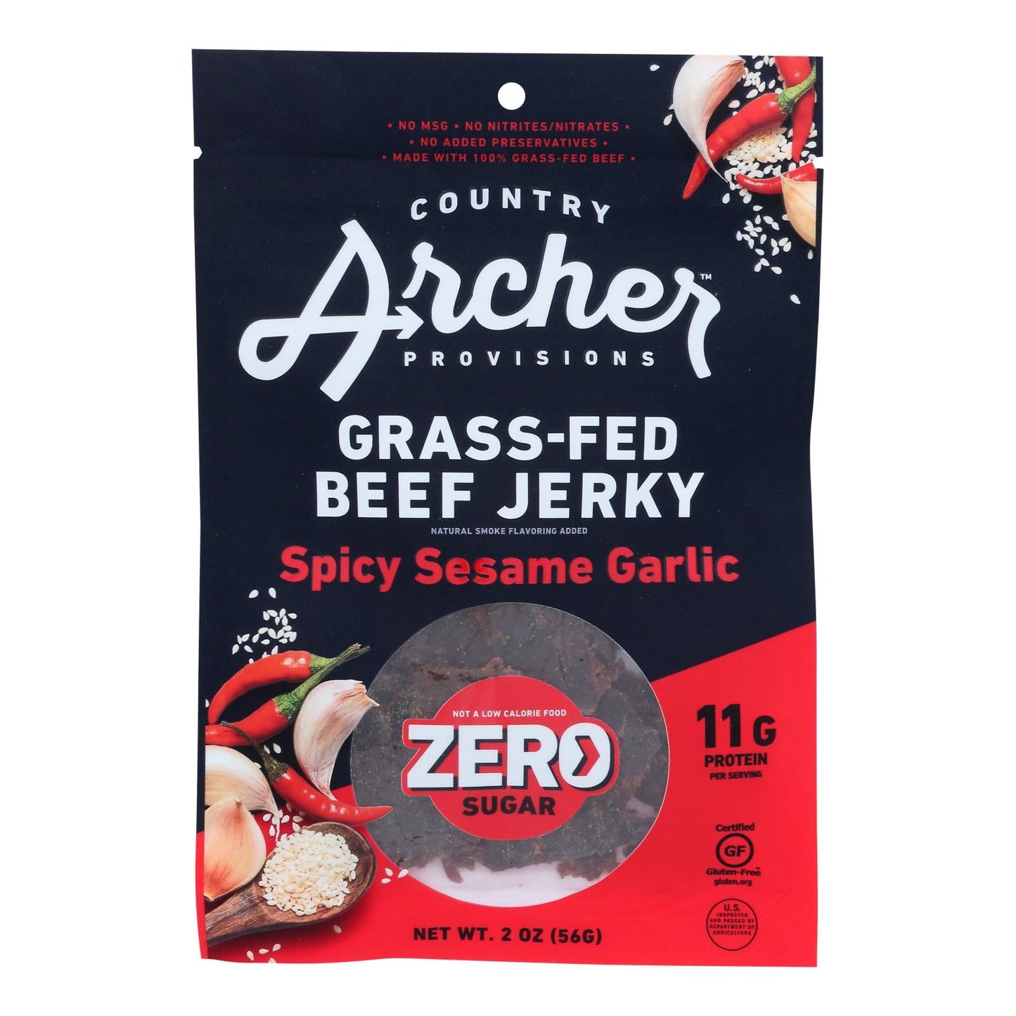Country Archer Spicy Sesame Beef Jerky - 12 Pack