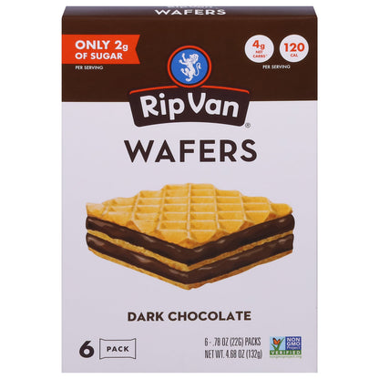 Rip Van Wafels - Wafers Dark Chocolate - CS of 6-4.68 OZ