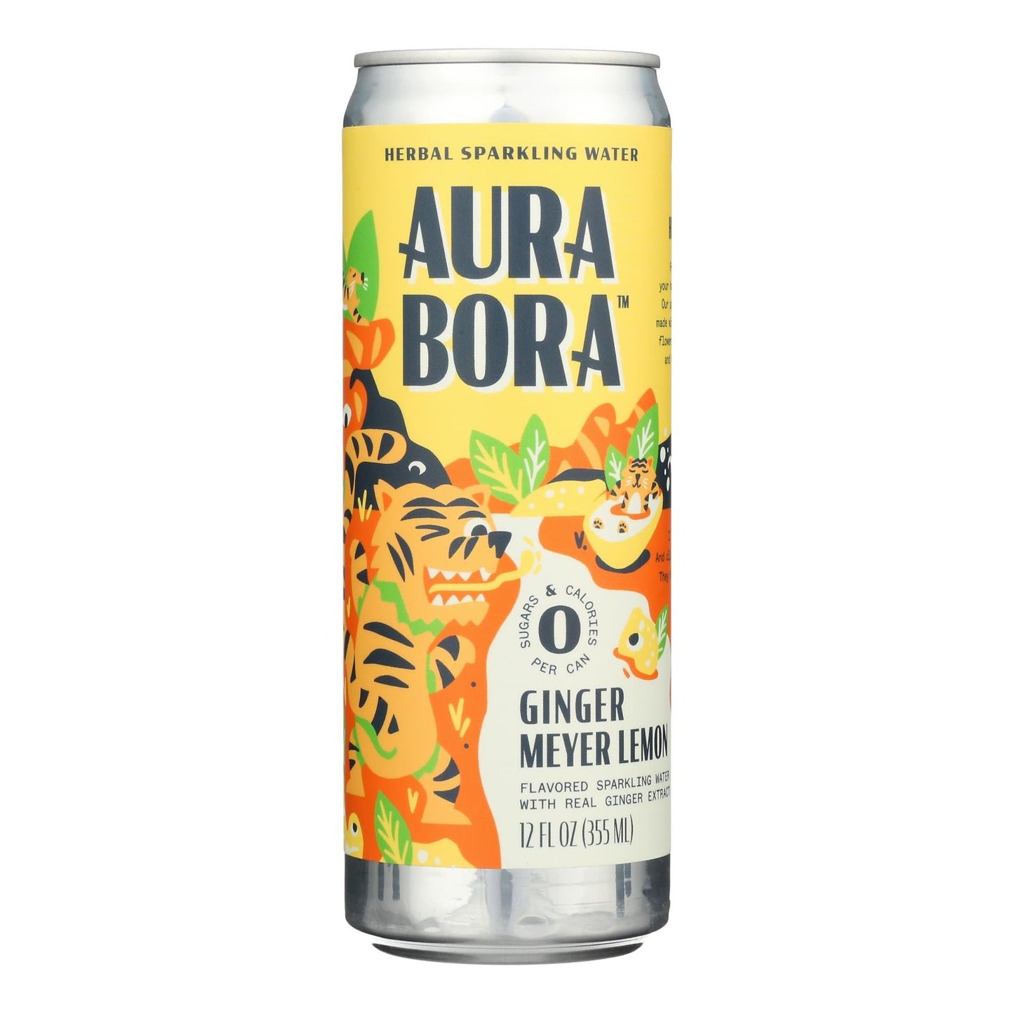 Aura Bora Ginger Meyer Lemon Sparkling Water, 12-Pack