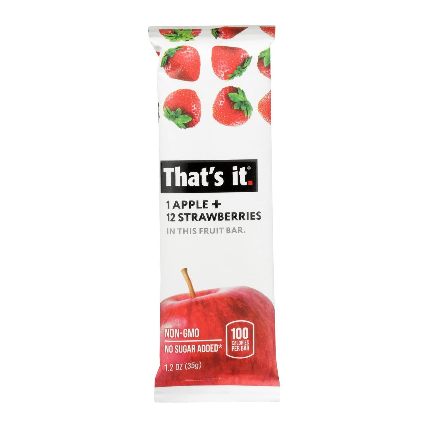 That's It Apple & Strawberry Fruit Bars, 12-Pack, 1.2 oz