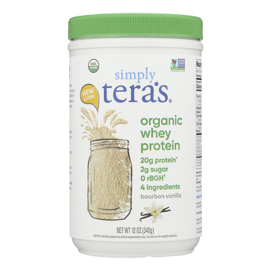 Teras Whey Protein Powder - Whey - Organic - Bourbon Vanilla - 12 Oz