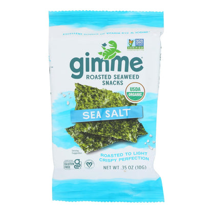 Gimme Organic Seaweed Chips, Sea Salt, 12-Pack, 0.35 Oz