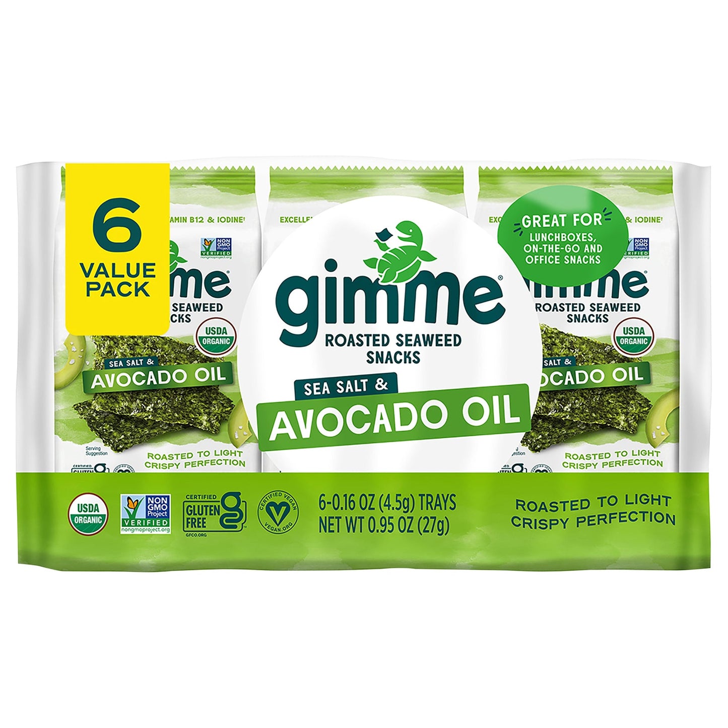 Gimme Seaweed Snacks - Sweet Salt/Avo - 8 Pack