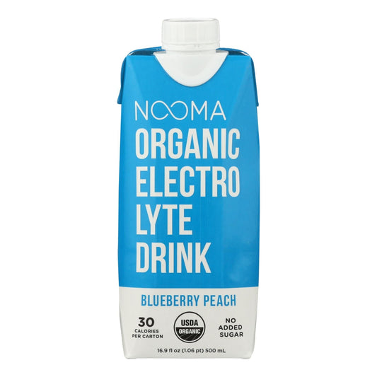 Nooma Organic Electrolyte Drink, Blueberry Peach, 12-pack