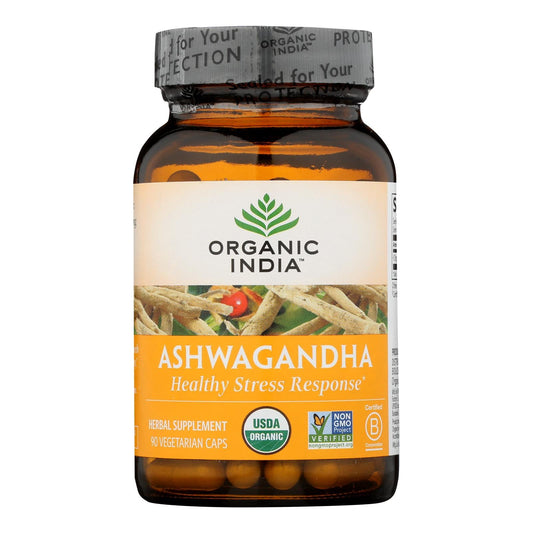 Organic India Ashwagandha Supplements - 90 Vcaps