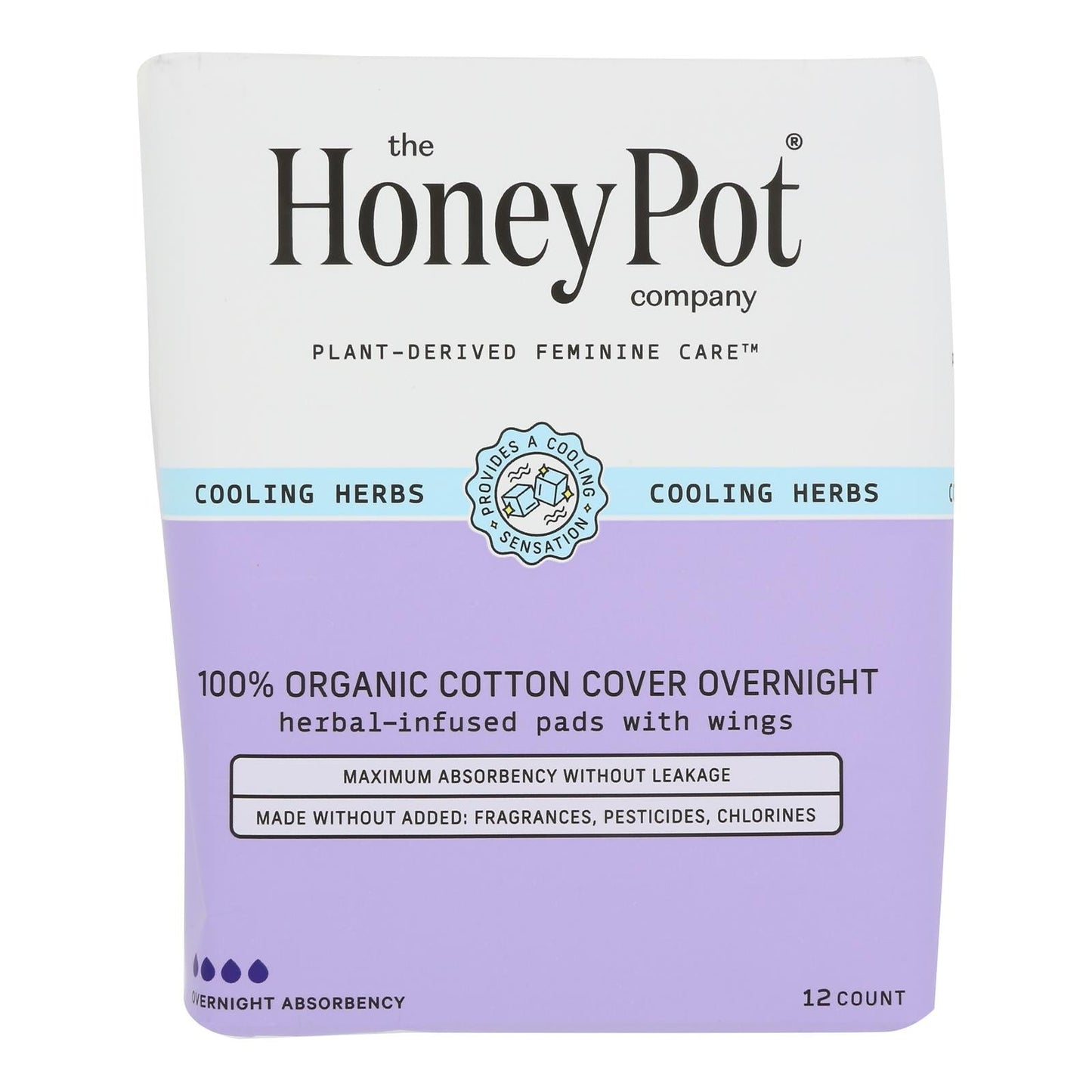 The Honey Pot - Menstrl Pads Ovrnt Herbal - EA of 1-12 CT