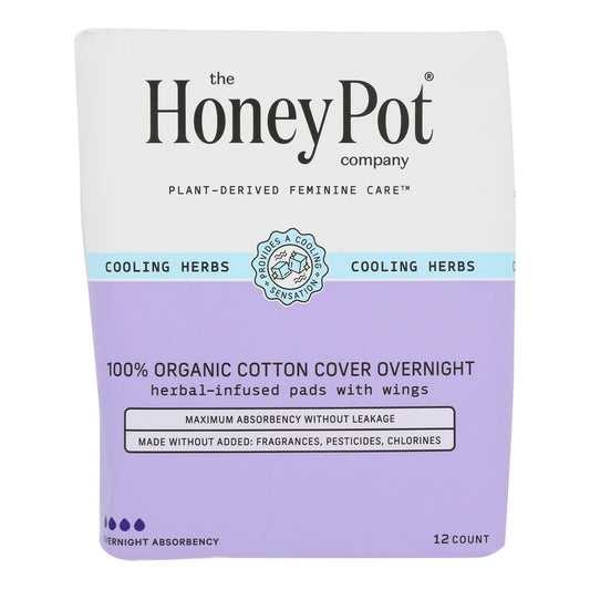 The Honey Pot - Menstrl Pads Ovrnt Herbal - EA of 1-12 CT