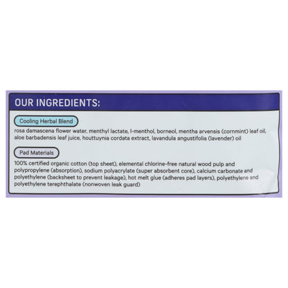 The Honey Pot - Menstrl Pads Ovrnt Herbal - EA of 1-12 CT