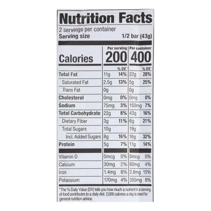 Probar Organic Peanut Butter Chocolate Chip Bar - Case of 12 - 3 oz