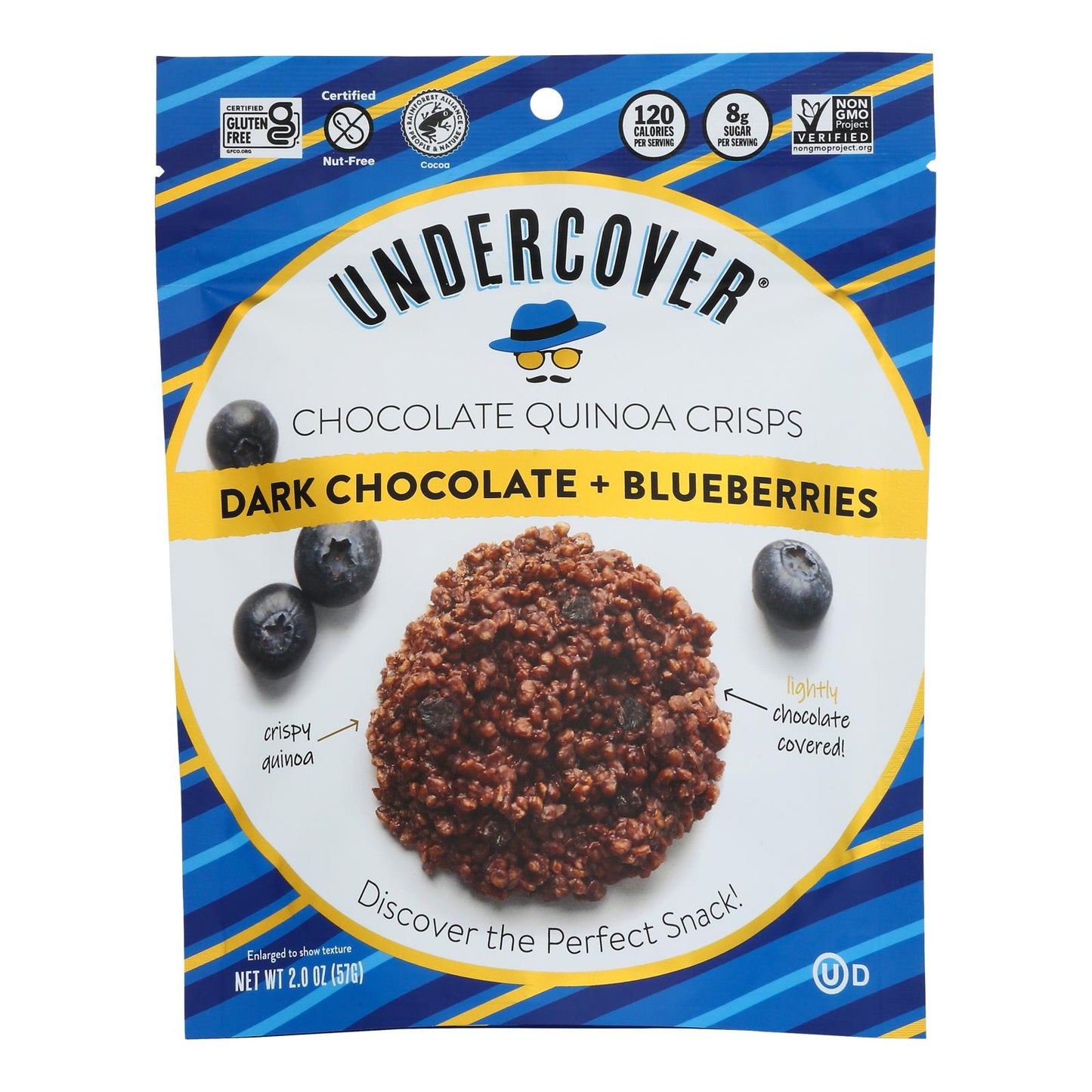 Undercover Quinoa Crispy Blueberry Dark Chocolate 12pk