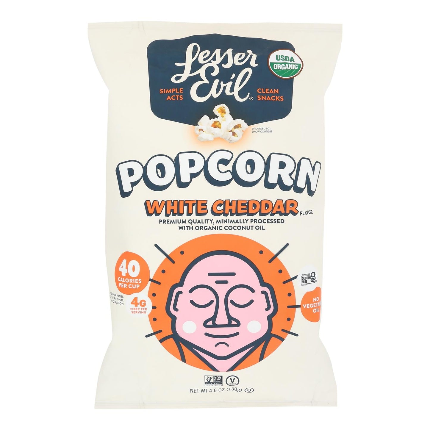 Lesser Evil - Popcorn No Chs Chsiness - Case Of 12-4.6 Oz