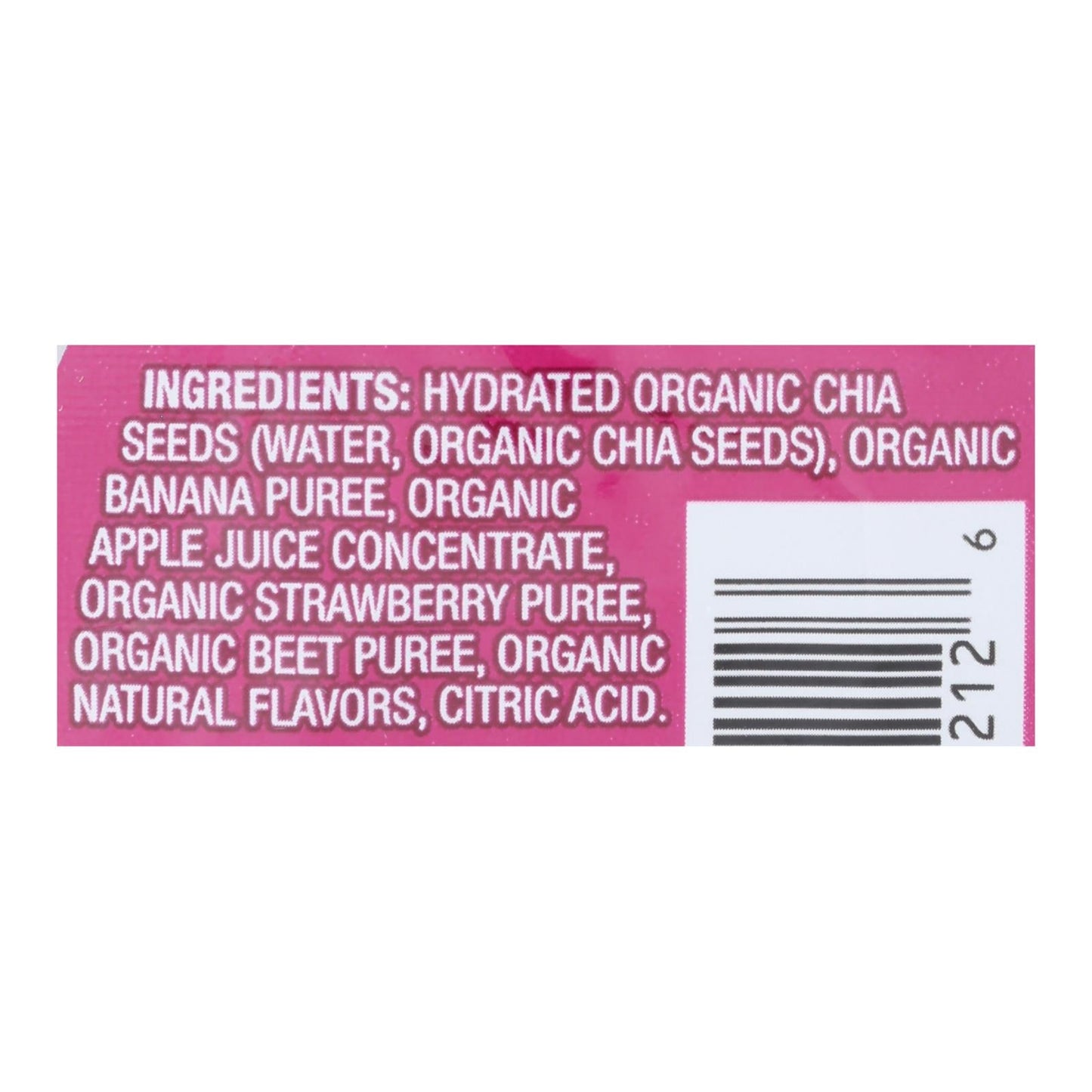 Chia Squeeze Snack - Strawberry Banana, 16 Pack, 3.5 oz
