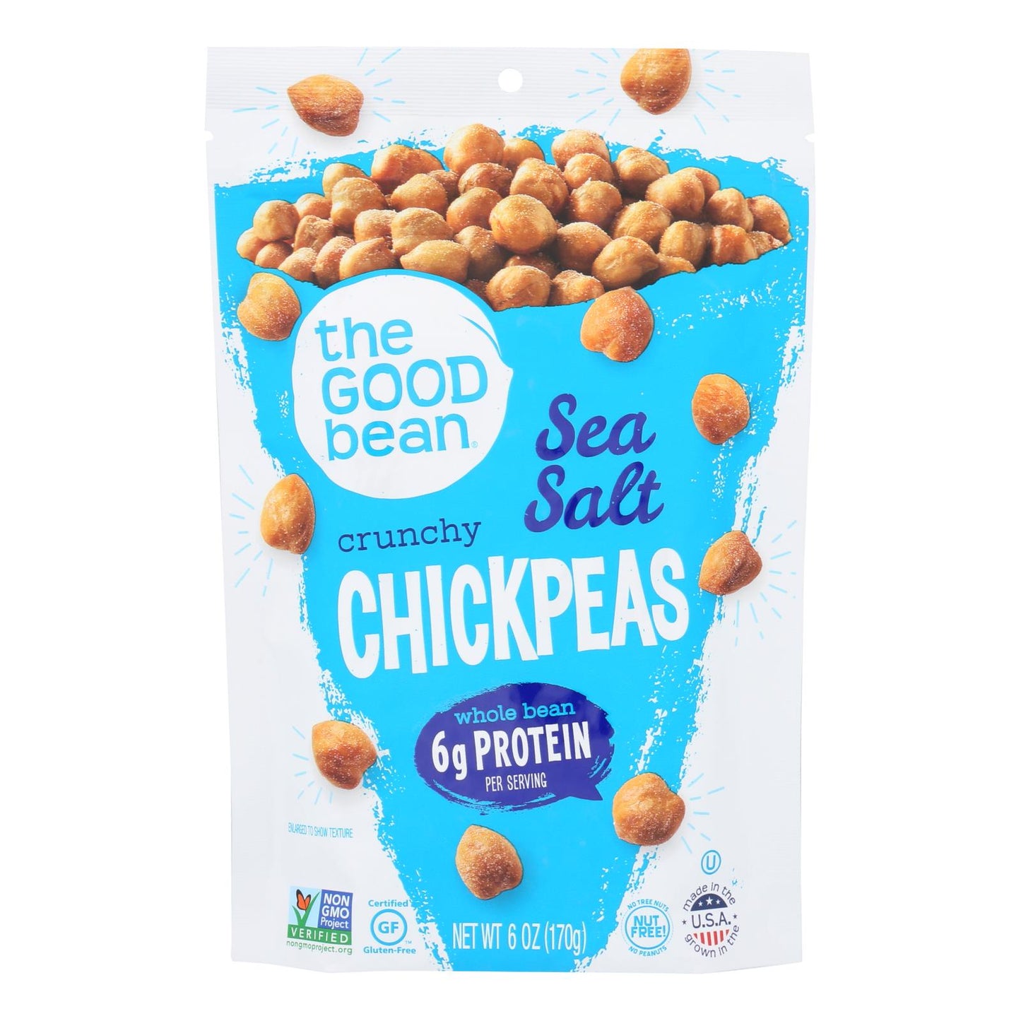 The Good Bean Sea Salt Chickpea Snacks, 6-Pack, 6 Oz